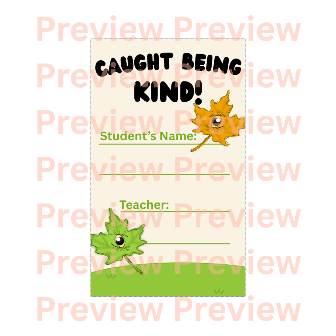 Caught Being Kind Cards - Digital Download