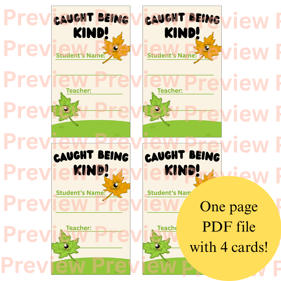 Caught Being Kind Cards - Digital Download